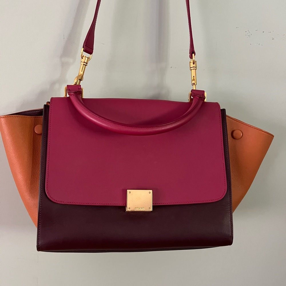 Celine Tri Colour Trapeze Medium Tote - Picture 3 of 10